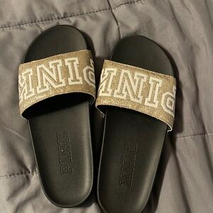 Good glitter Pink slides